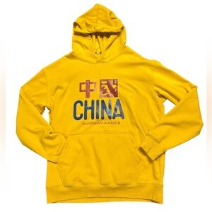 Yellow thick China hoodie